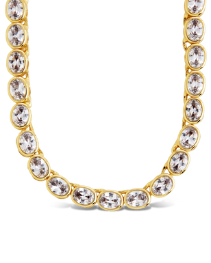 Helene Oval Cut Tennis Necklace