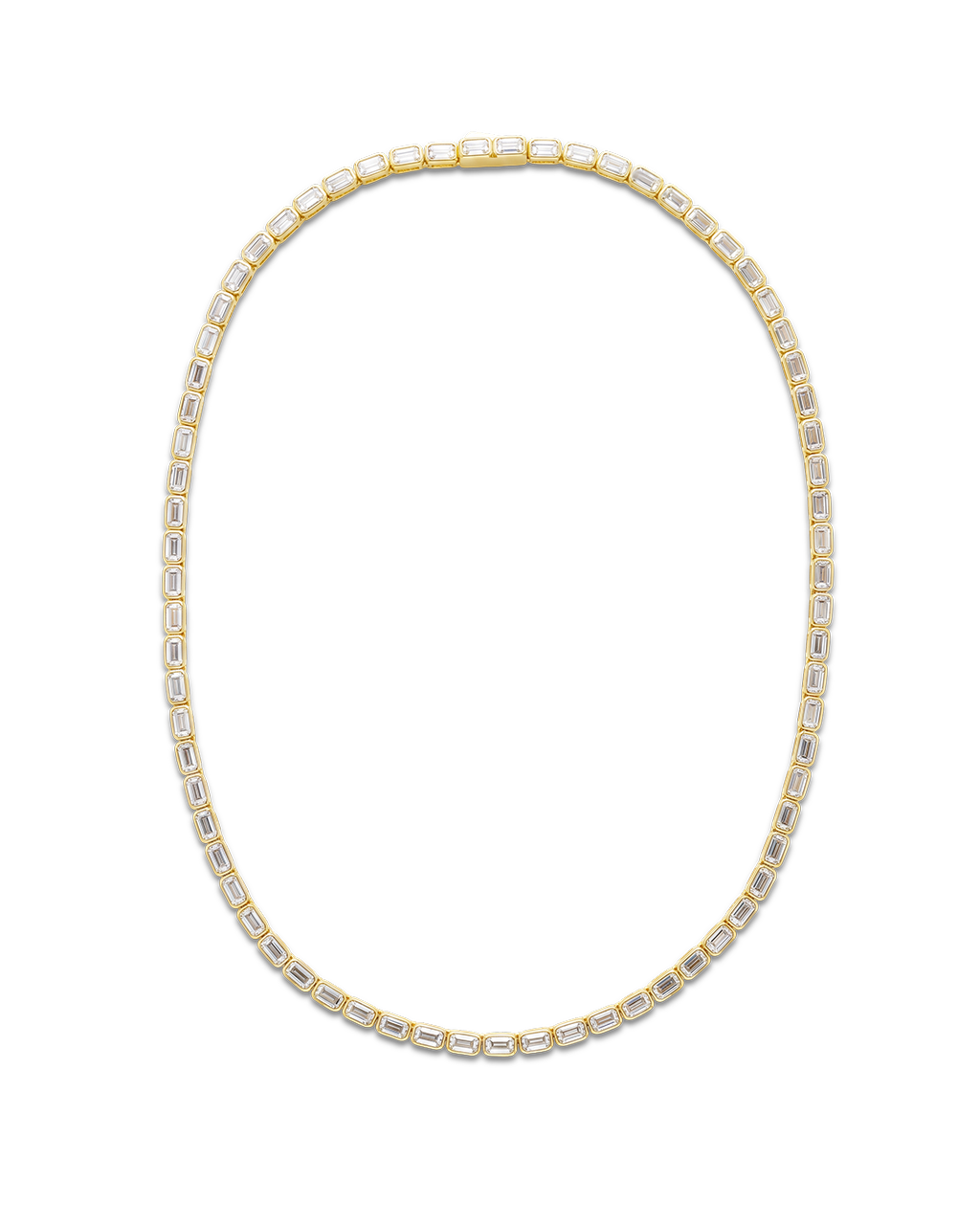 Helene Emerald Cut Tennis Necklace