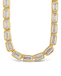 Helene Emerald Cut Tennis Necklace