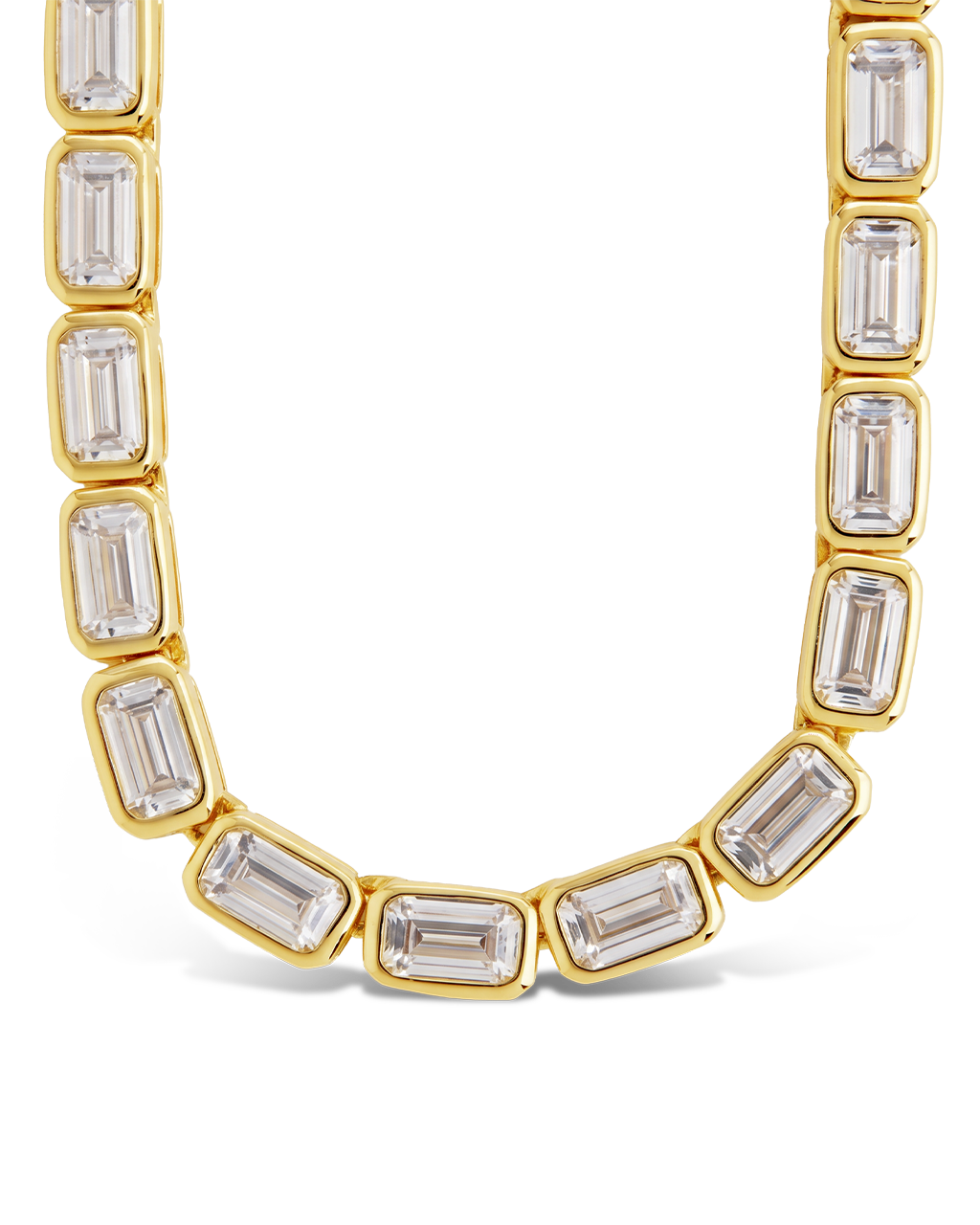 Helene Emerald Cut Tennis Necklace
