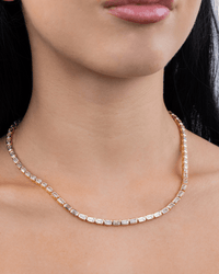 Helene Emerald Cut Tennis Necklace