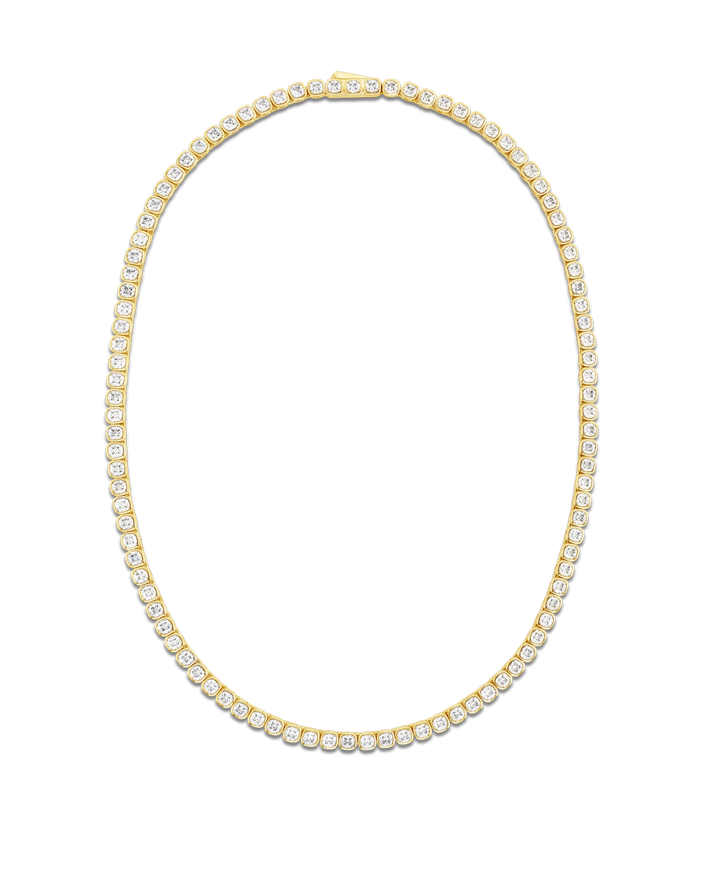 Helene Cushion Cut Tennis Necklace