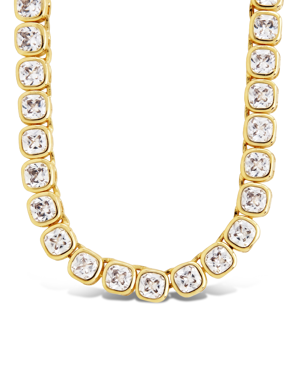 Helene Cushion Cut Tennis Necklace