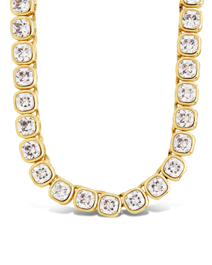 Helene Cushion Cut Tennis Necklace