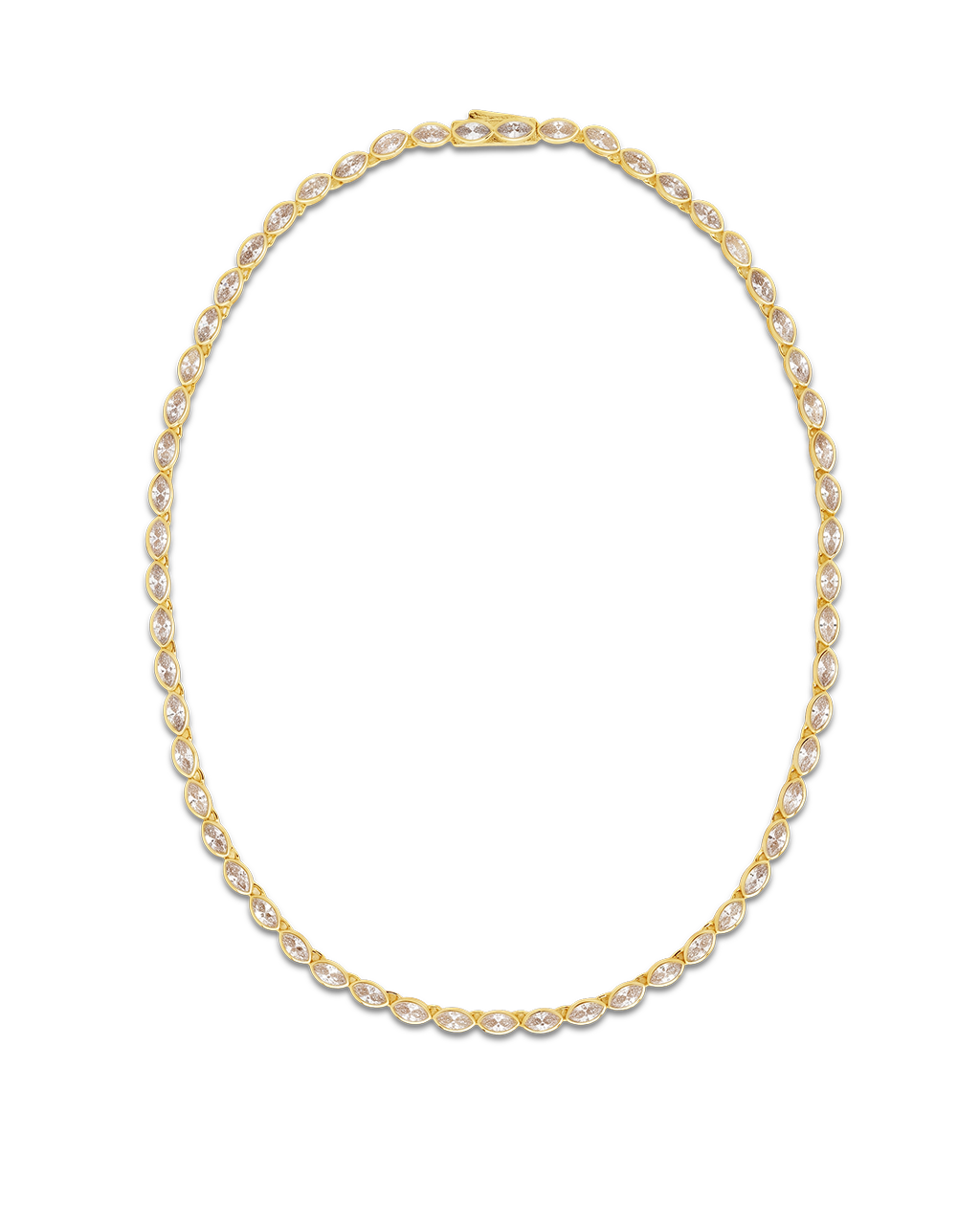 Helene Marquise Cut Tennis Necklace