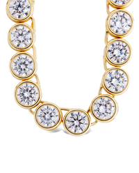 Helene Bezel CZ Tennis Necklace