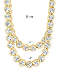 Helene Bezel CZ Tennis Necklace