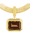 Calder Chocolate CZ & Herringbone Pendant Necklace