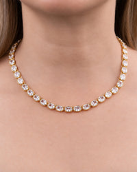 Elongated Cushion Tennis Necklace
