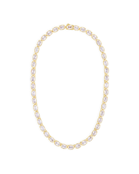Elongated Cushion Tennis Necklace