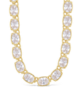 Elongated Cushion Tennis Necklace