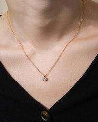 Sterling Silver Round CZ Prong Set Pendant - Sterling Forever