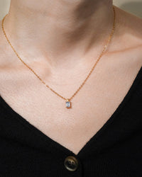 Sterling Silver Emerald Prong Set Pendant - Sterling Forever