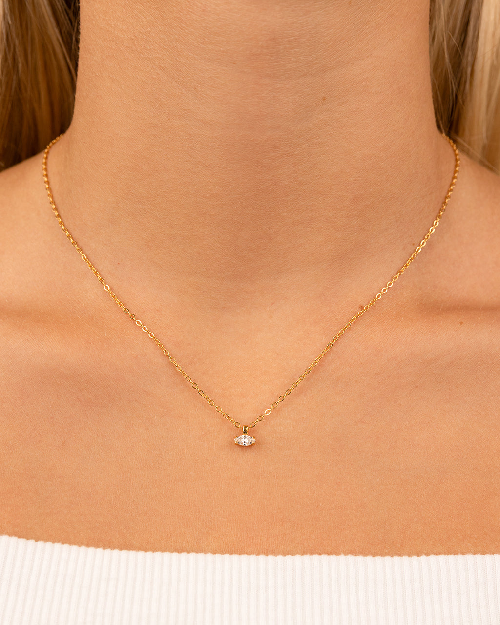 Sterling Silver Marquise Prong Set Pendant