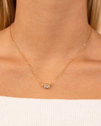 Sterling Silver Round Bezel Set Pendant - Sterling Forever