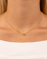 Sterling Silver Pear Bezel Set Pendant - Sterling Forever