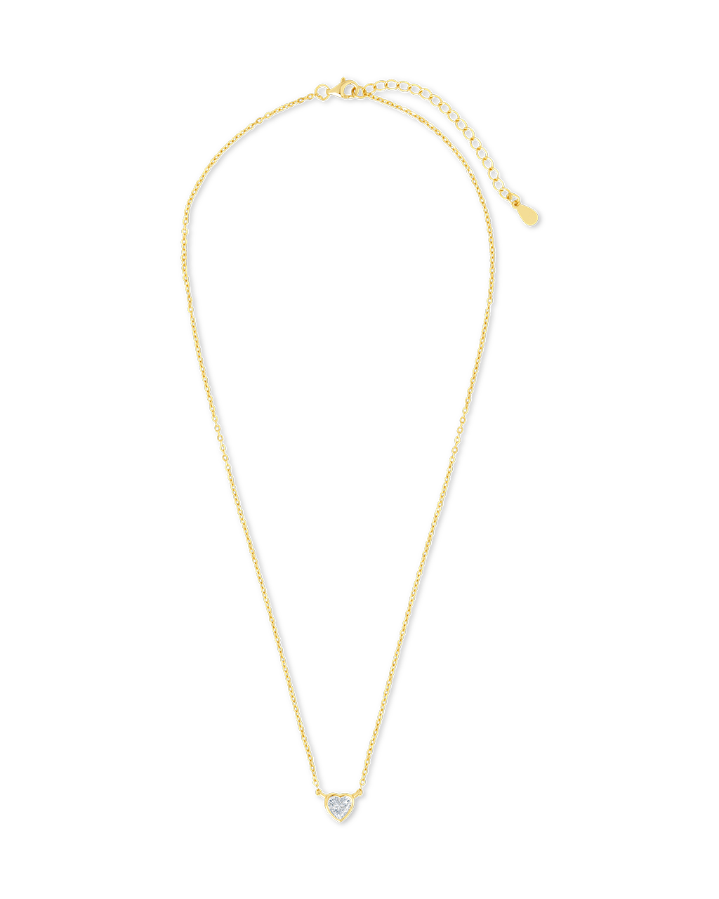 Sterling Silver Heart Bezel Set Pendant - Sterling Forever