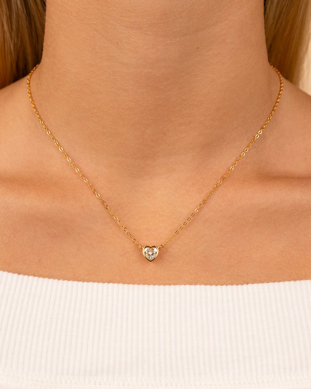 Sterling Silver Heart Bezel Set Pendant - Sterling Forever