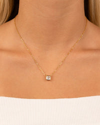 Sterling Silver Asscher Bezel Set Pendant - Sterling Forever