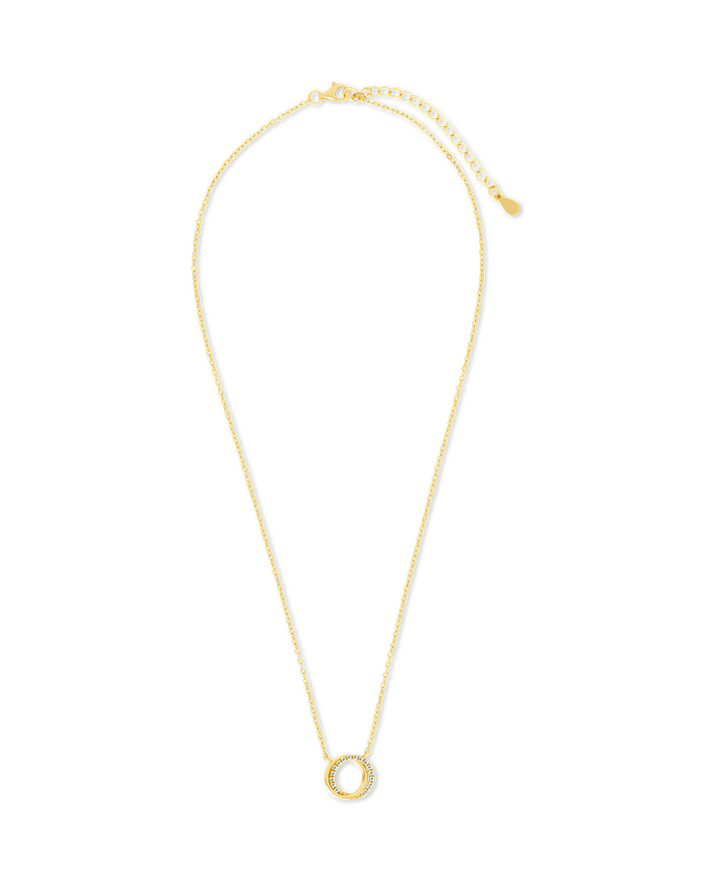 Sterling Silver CZ Interlocking Circle Pendant - Sterling Forever