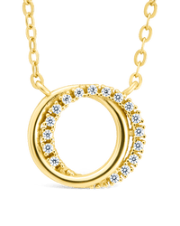 Sterling Silver CZ Interlocking Circle Pendant - Sterling Forever