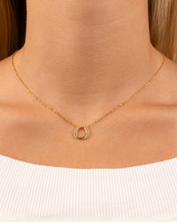 Sterling Silver CZ Interlocking Circle Pendant - Sterling Forever