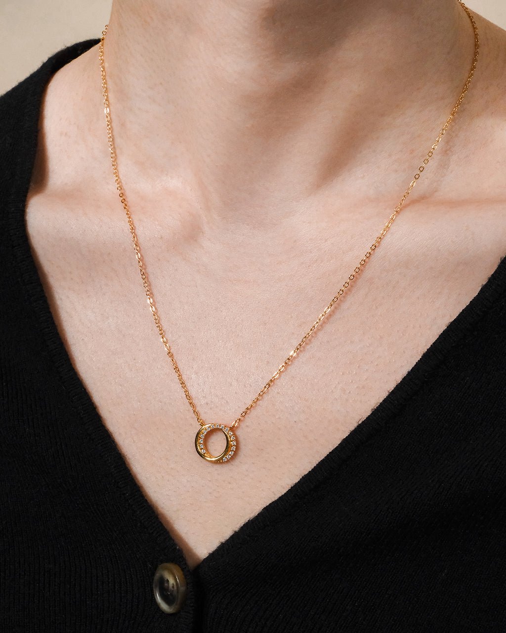 Sterling Silver CZ Interlocking Circle Pendant - Sterling Forever