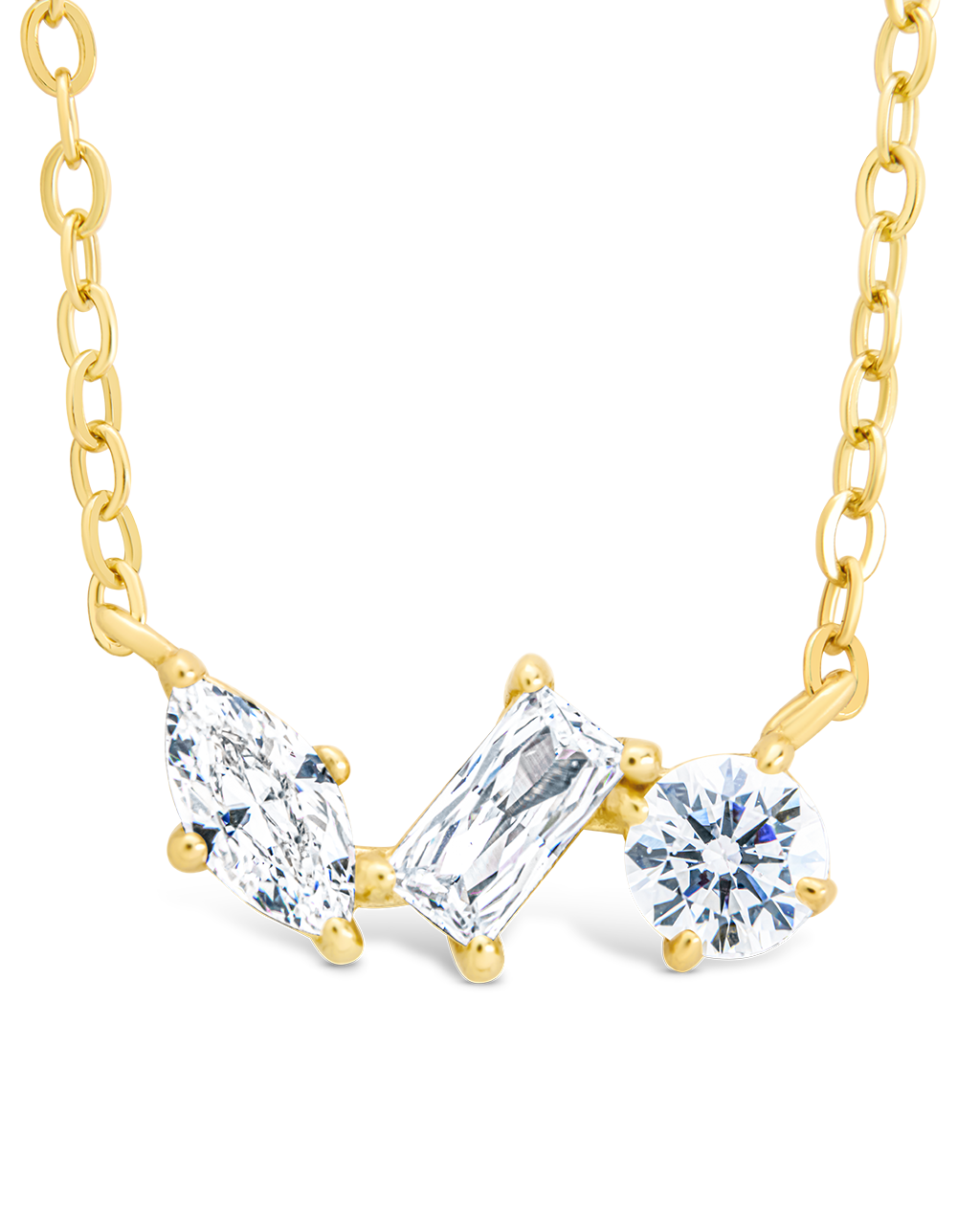 Sterling Silver Trio Cut Pendant