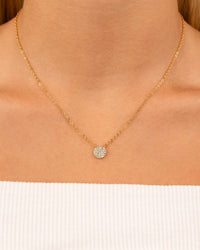 Sterling Silver CZ Disc Pendant - Sterling Forever