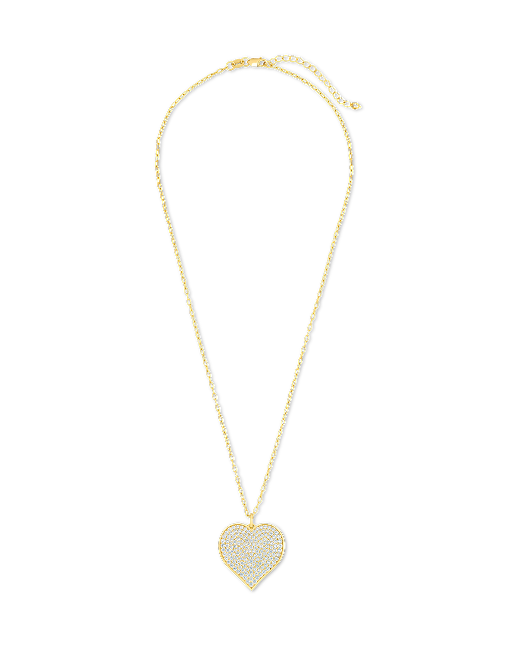 ♡S♡ Sterling Silver CZ Statement Heart Pendant – Sterling Forever