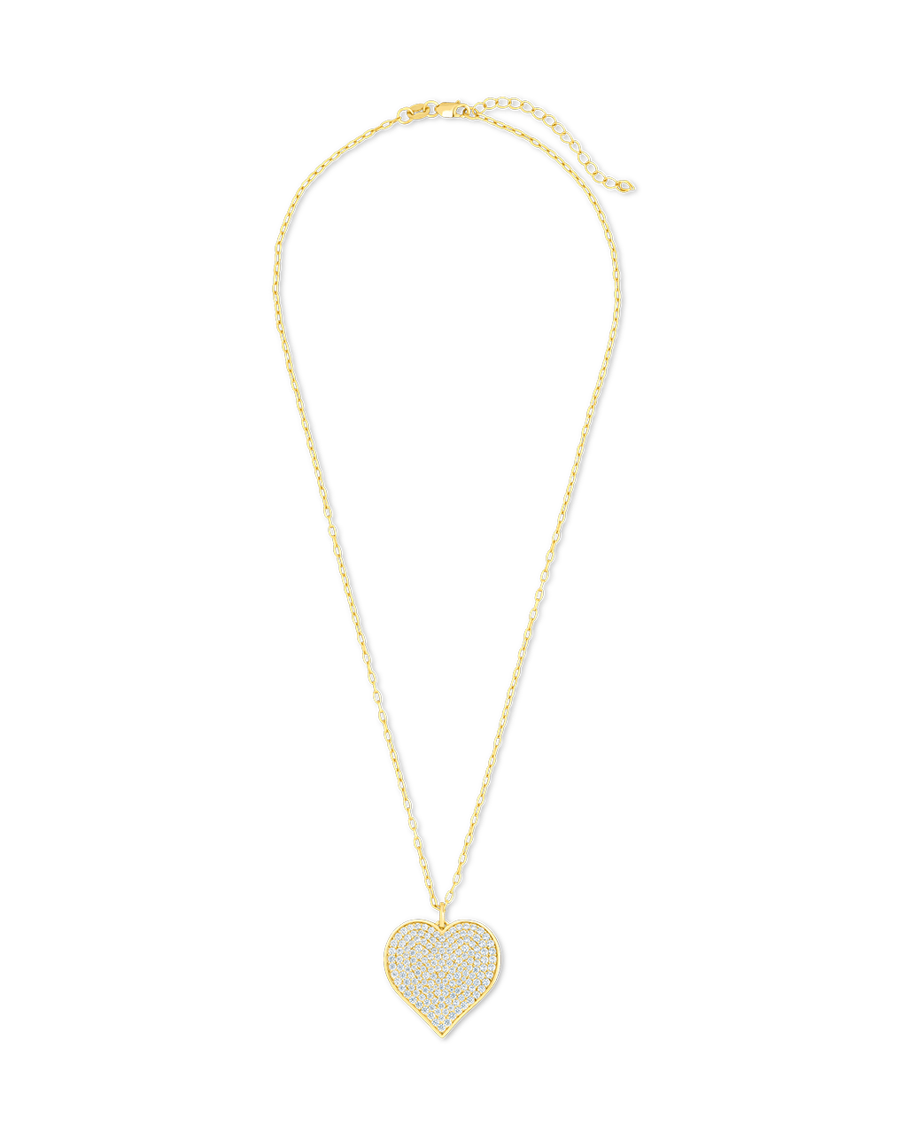 Sterling Silver CZ Statement Heart Pendant - Sterling Forever