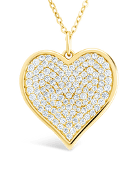 Sterling Silver CZ Statement Heart Pendant - Sterling Forever