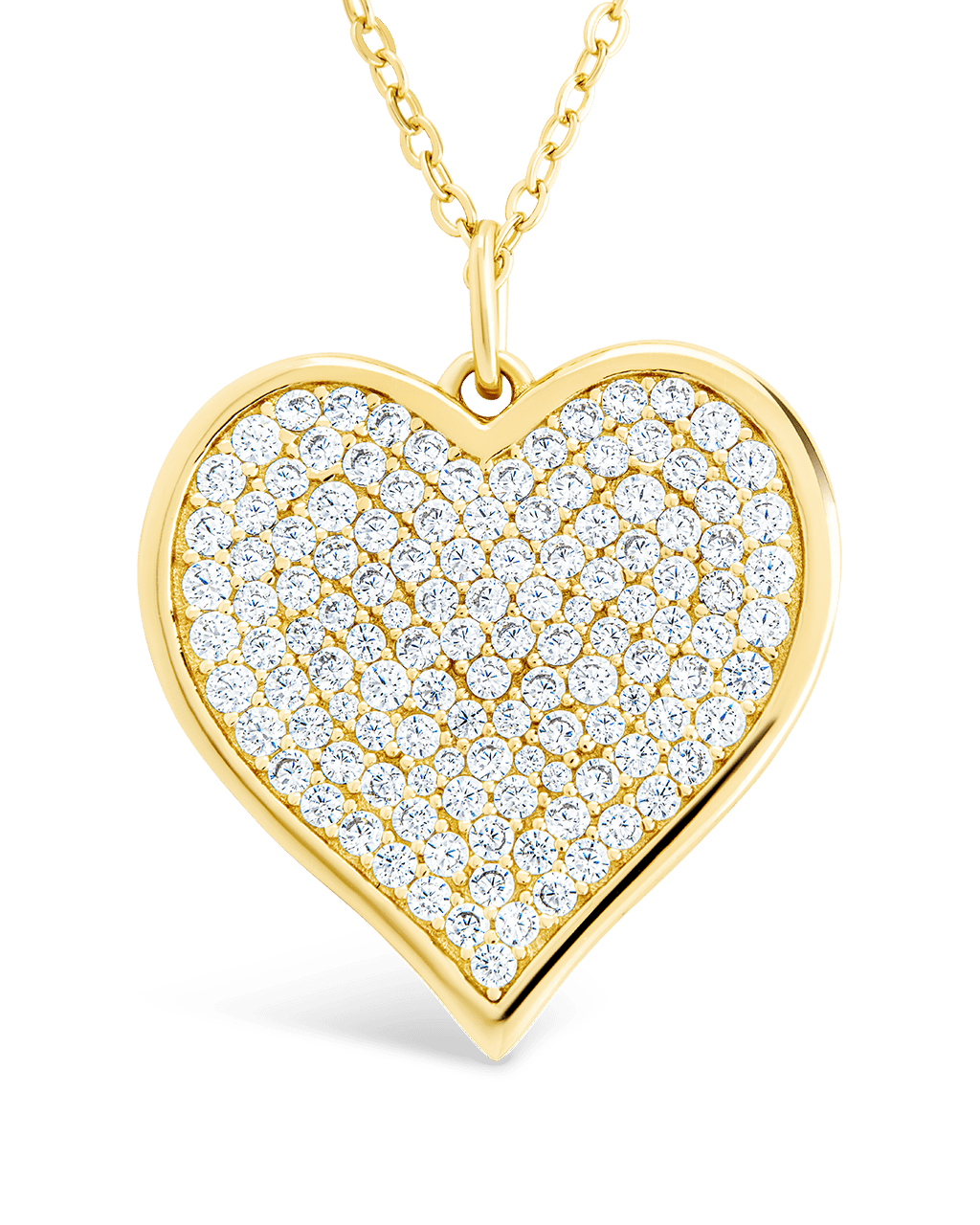 Sterling Silver CZ Statement Heart Pendant - Sterling Forever