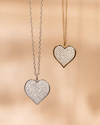 Sterling Silver CZ Statement Heart Pendant - Sterling Forever