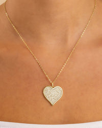 Sterling Silver CZ Statement Heart Pendant - Sterling Forever
