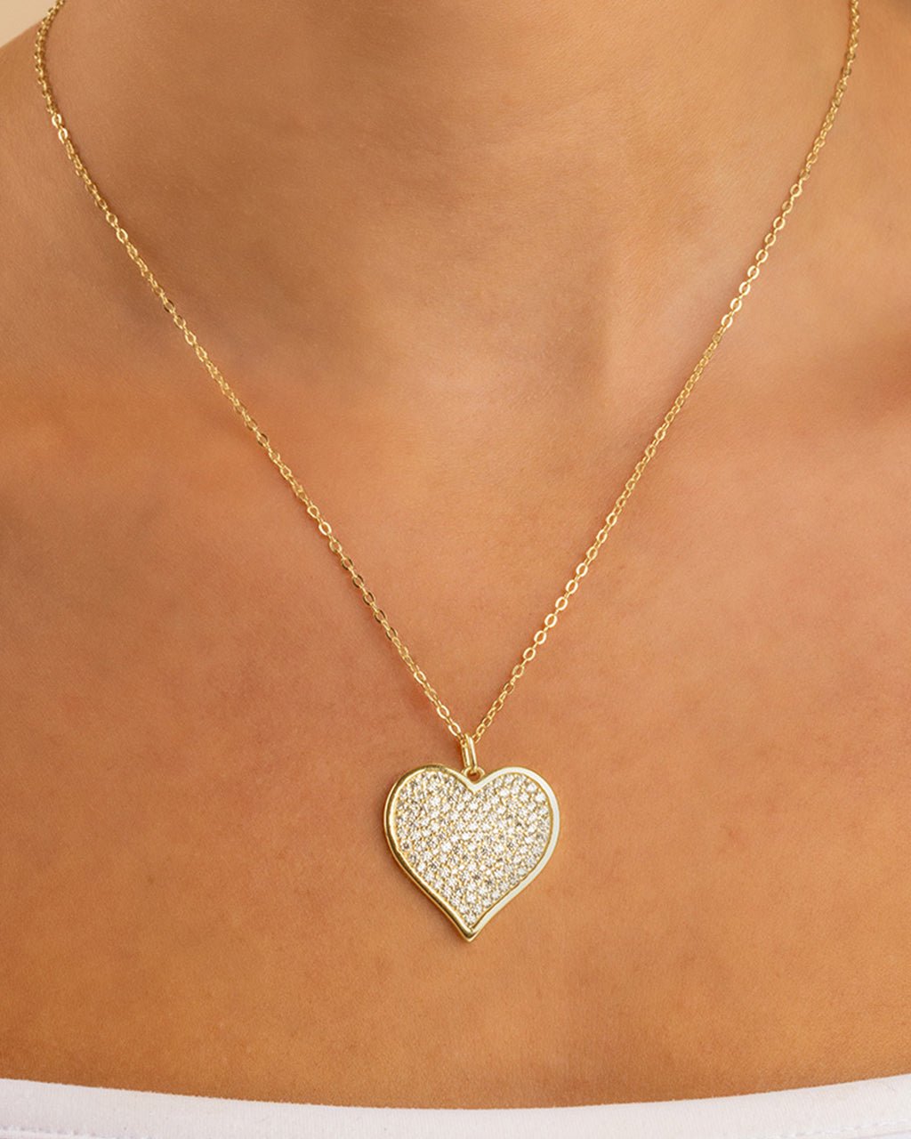 Sterling Silver CZ Statement Heart Pendant - Sterling Forever