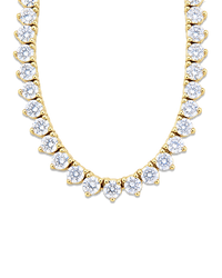 Amélia Paperclip CZ Tennis Necklace