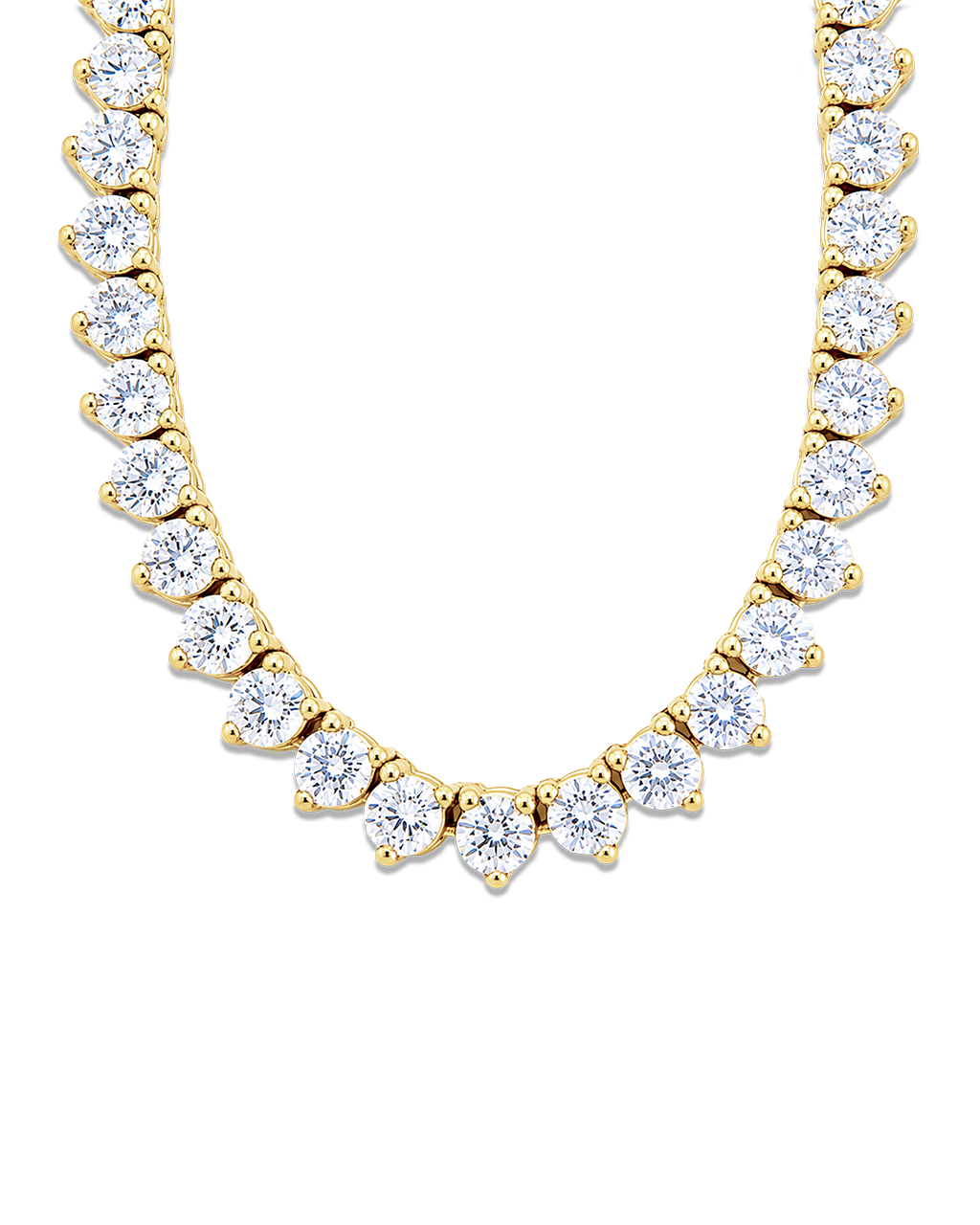 Amélia Paperclip CZ Tennis Necklace