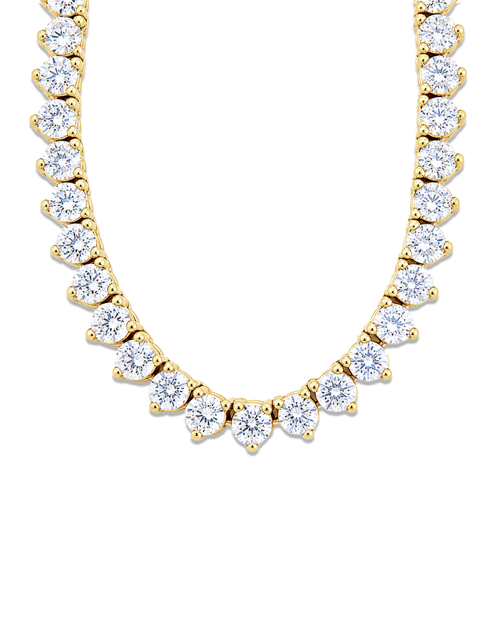 Amélia Paperclip CZ Tennis Necklace
