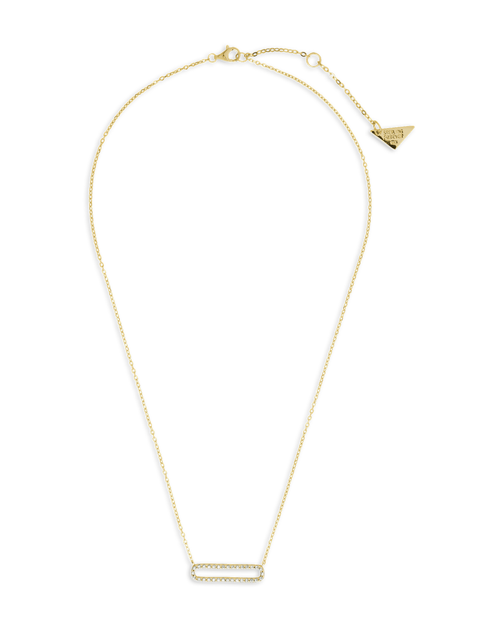 Sterling Silver Margherita Radiant Bar Necklace