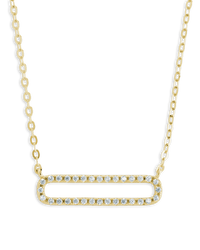 Sterling Silver Margherita Radiant Bar Necklace