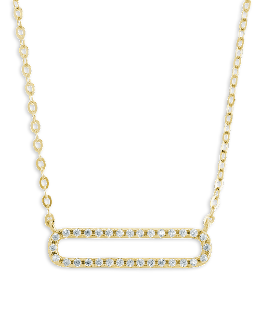 Sterling Silver Margherita Radiant Bar Necklace