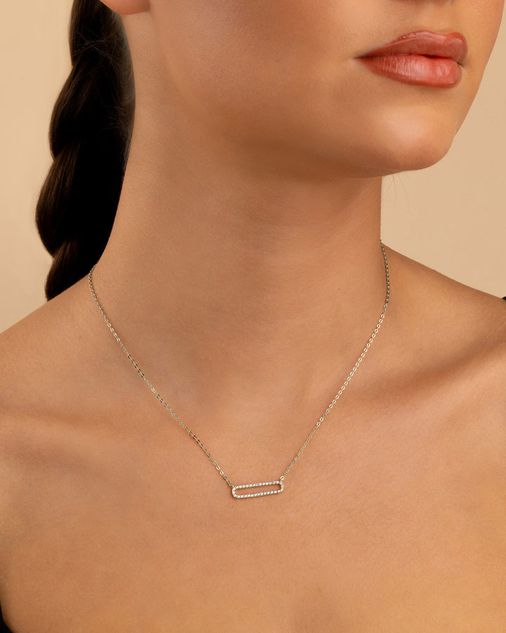 Sterling Silver Margherita Radiant Bar Necklace