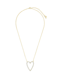 Sterling Silver Margit Pavé Heart Necklace