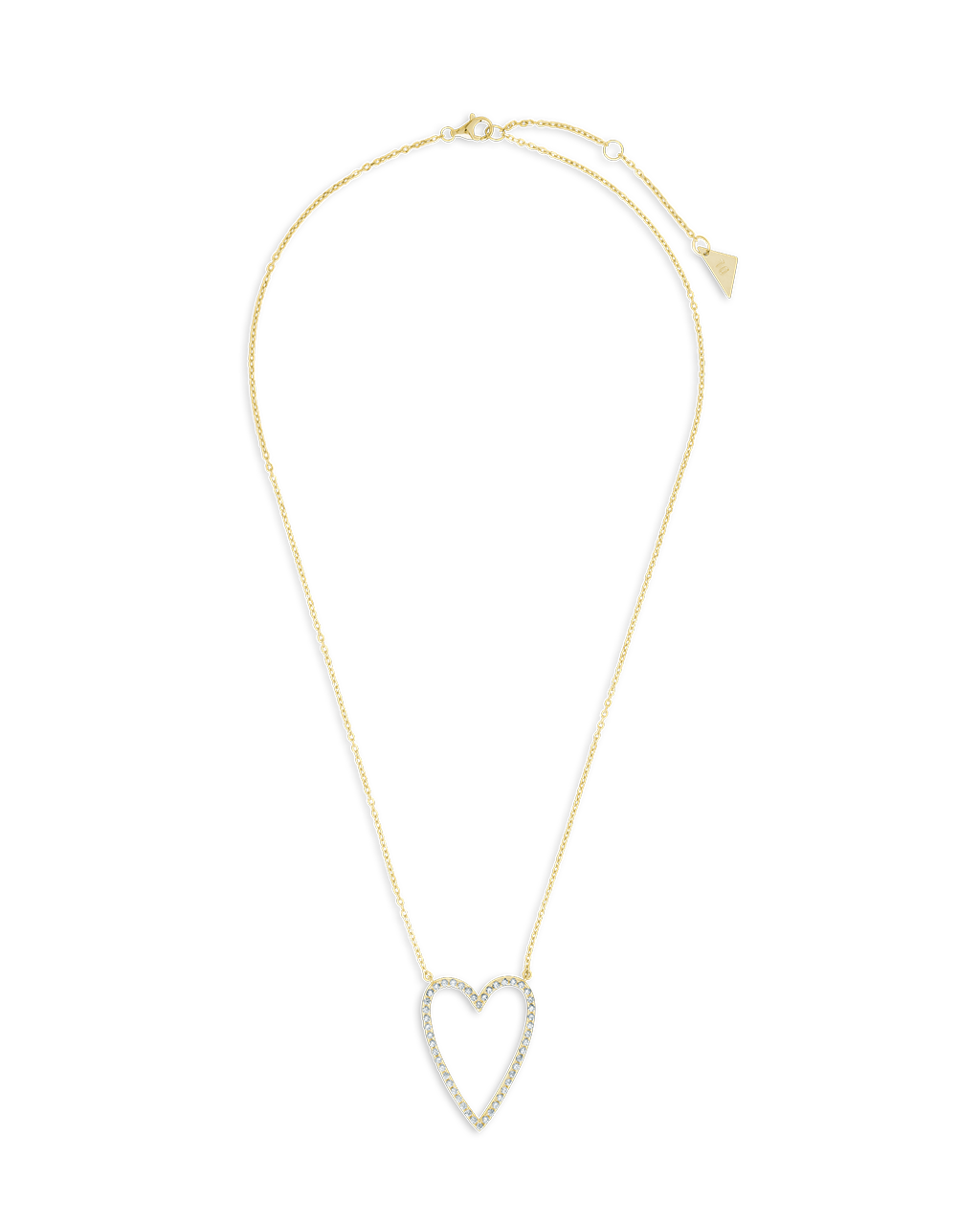 Sterling Silver Margit Pavé Heart Necklace