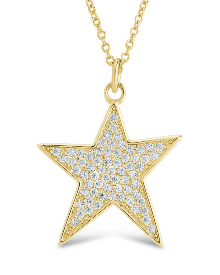 Pave CZ Star Pendant