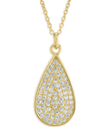 Pave CZ Tear Drop Pendant - Sterling Forever