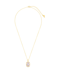 Sterling Silver Elongated Cushion Necklace
