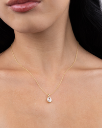 Sterling Silver Mini Elongated Cushion Necklace
