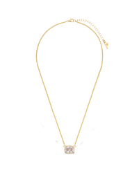 Sterling Silver Mini Elongated Cushion Wheat Chain Necklace